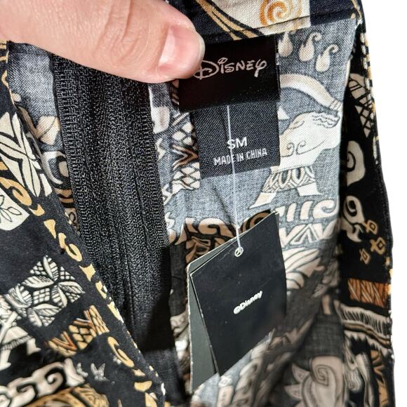 Disney Moana NWT Women's Junior Small Black Retro Wrap Knee Length Skirt - Picture 4 of 10